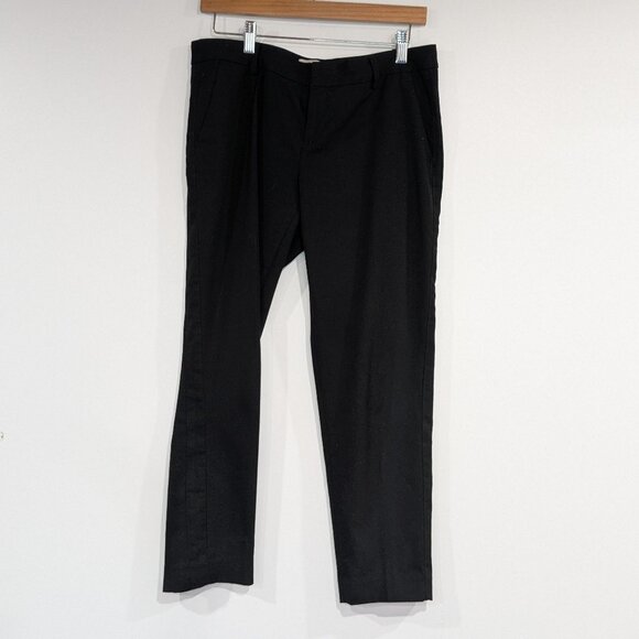 *3/$10* Banana Republic Factory Martin Fit Trouser Pants Black Size 8 Petite - Picture 2 of 4